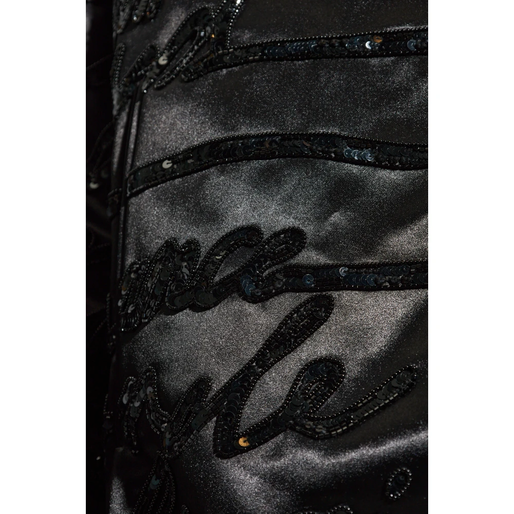 Balmain Bomberjack met glinsterende applicaties Black Heren