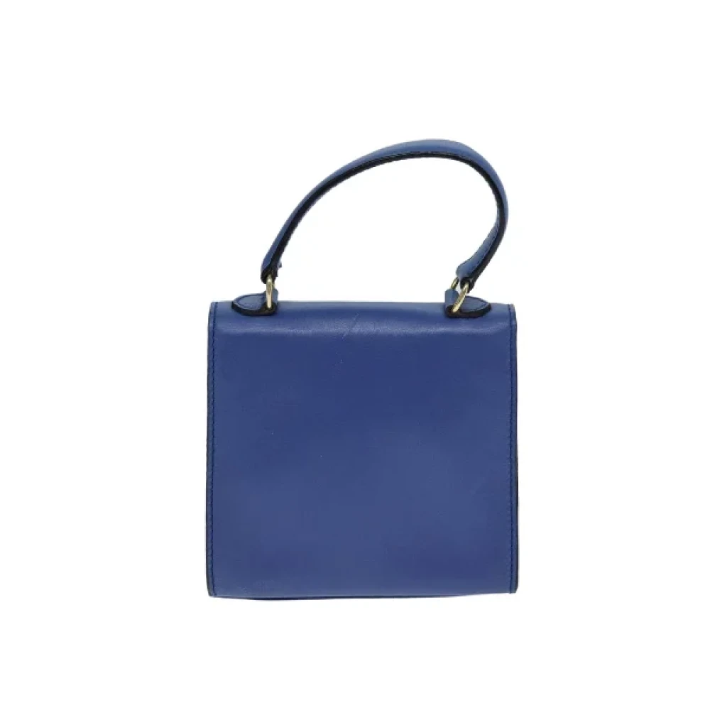 Celine Vintage Pre-owned Leather handbags Blue Dames