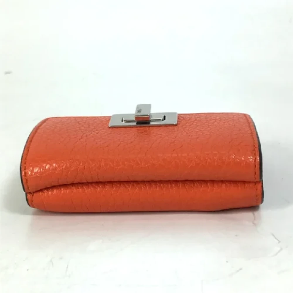 Fendi Vintage Pre-owned Leather wallets Orange Dames