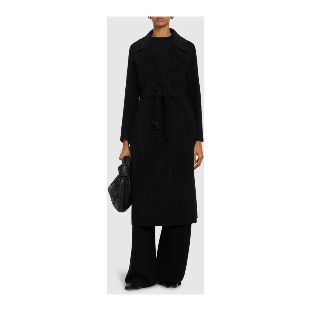Max Mara Weekend Zwarte wollen wikkeljas Black Dames