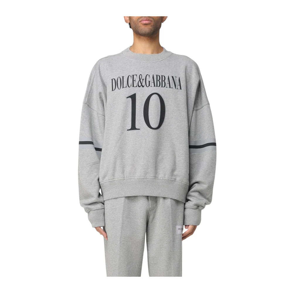 Dolce & Gabbana Men's Grey Luxury Crewneck Sweatshirt