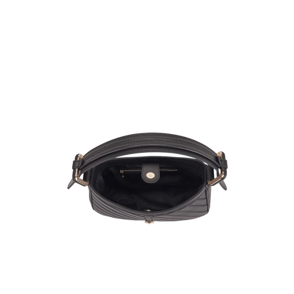 La Carrie Stijlvolle Leren Tas Black Dames