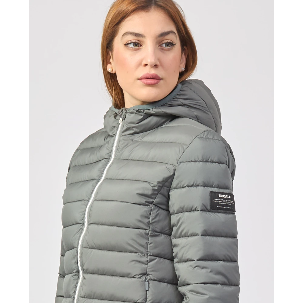 Ecoalf Omkeerbare Grijze Jas Atlantic Stijl Gray Dames