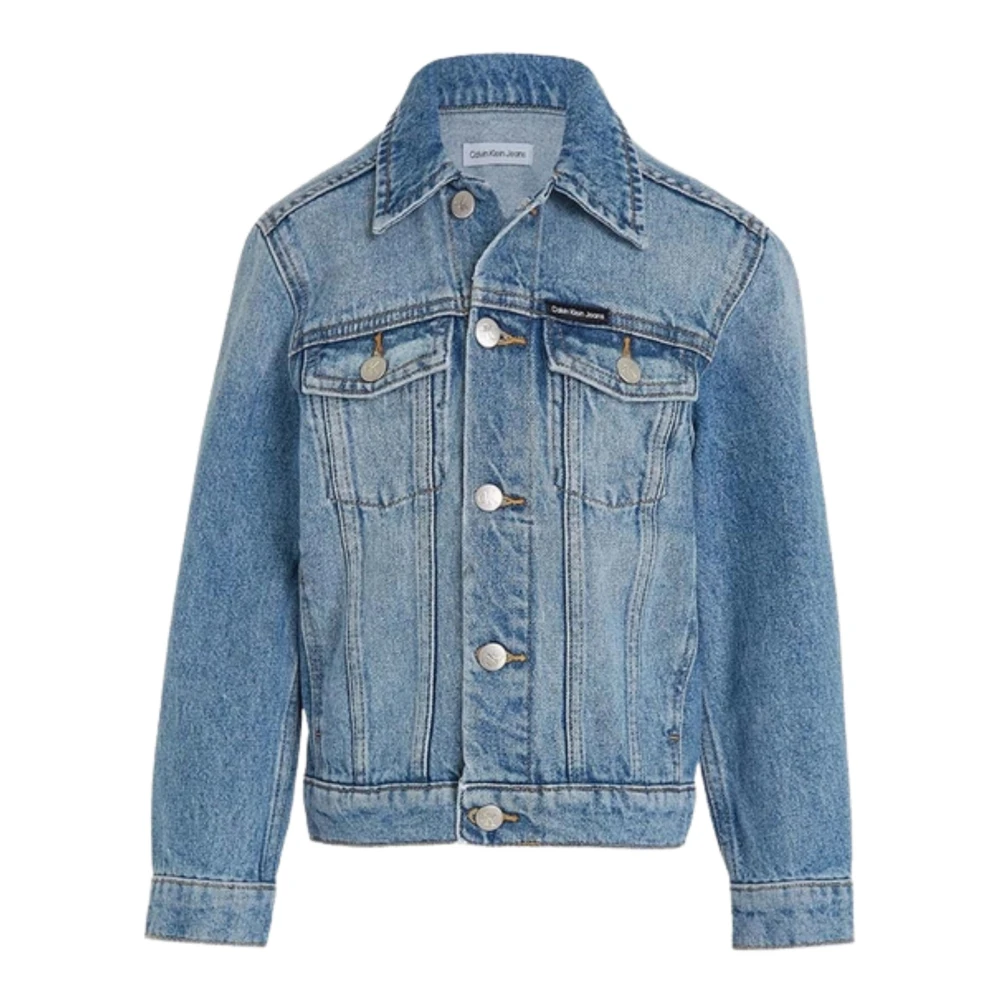 Calvin Klein Barn denimjacka med logopatch Blue, Pojke