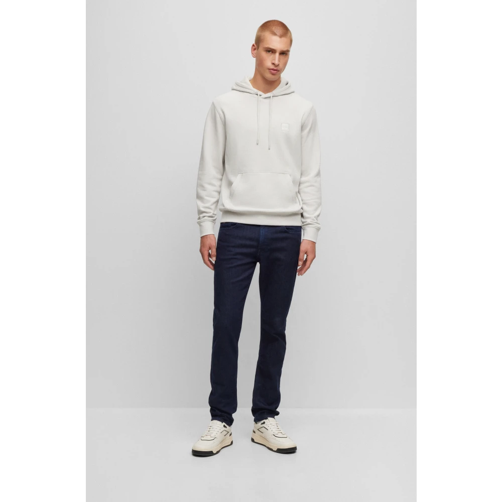 Hugo Boss Stijlvolle Katoenen Hoodie Gray Heren
