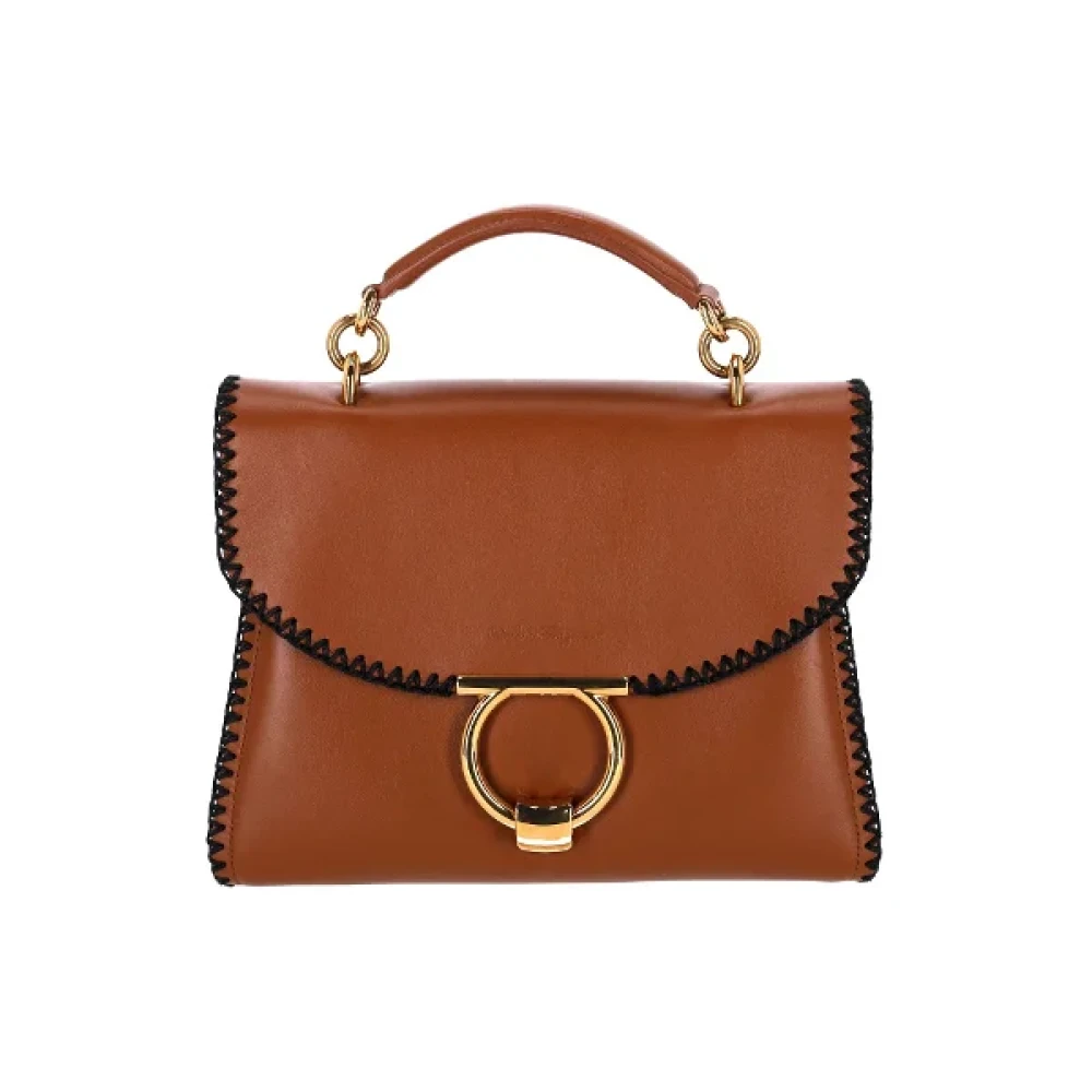 Salvatore Ferragamo Pre-owned Leather shoulder-bags Brown Dames