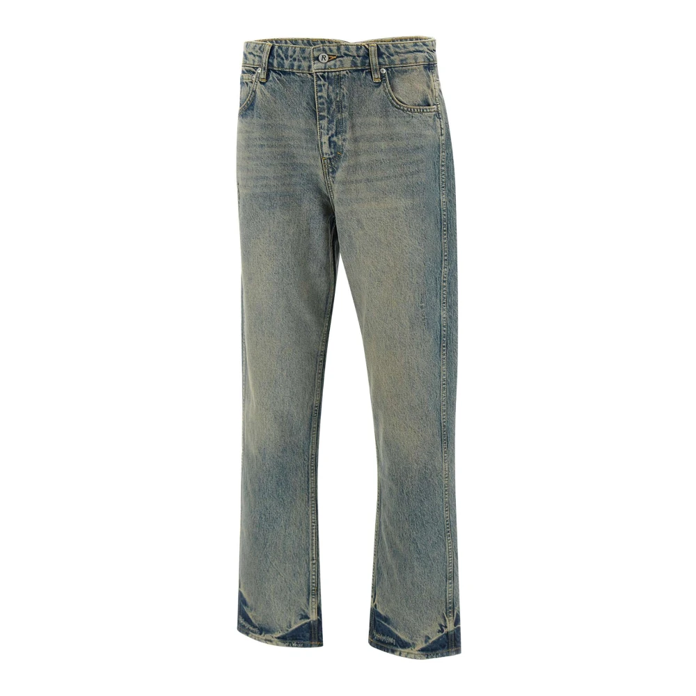 Represent Blauwe Katoenen Denim Straight Fit Jeans Blue Heren