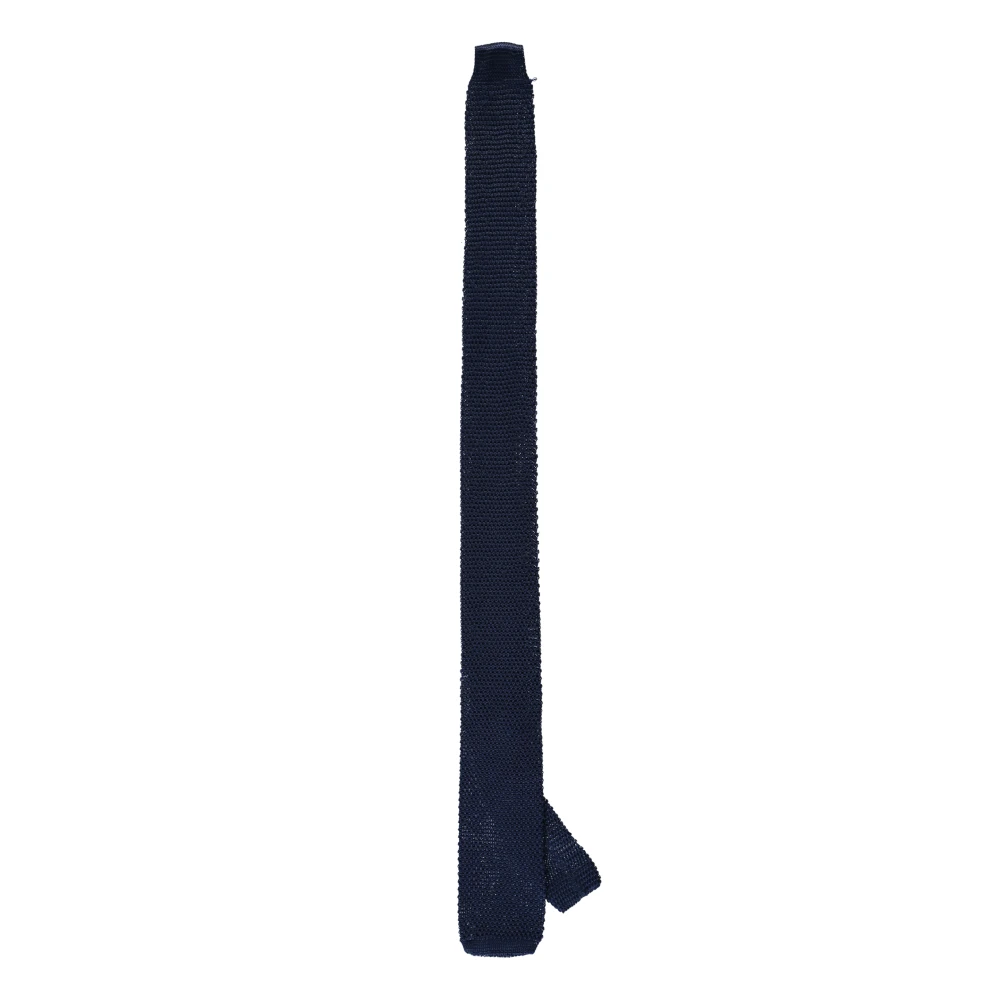 Corneliani Zijden Gebreide Stropdas Blue Heren