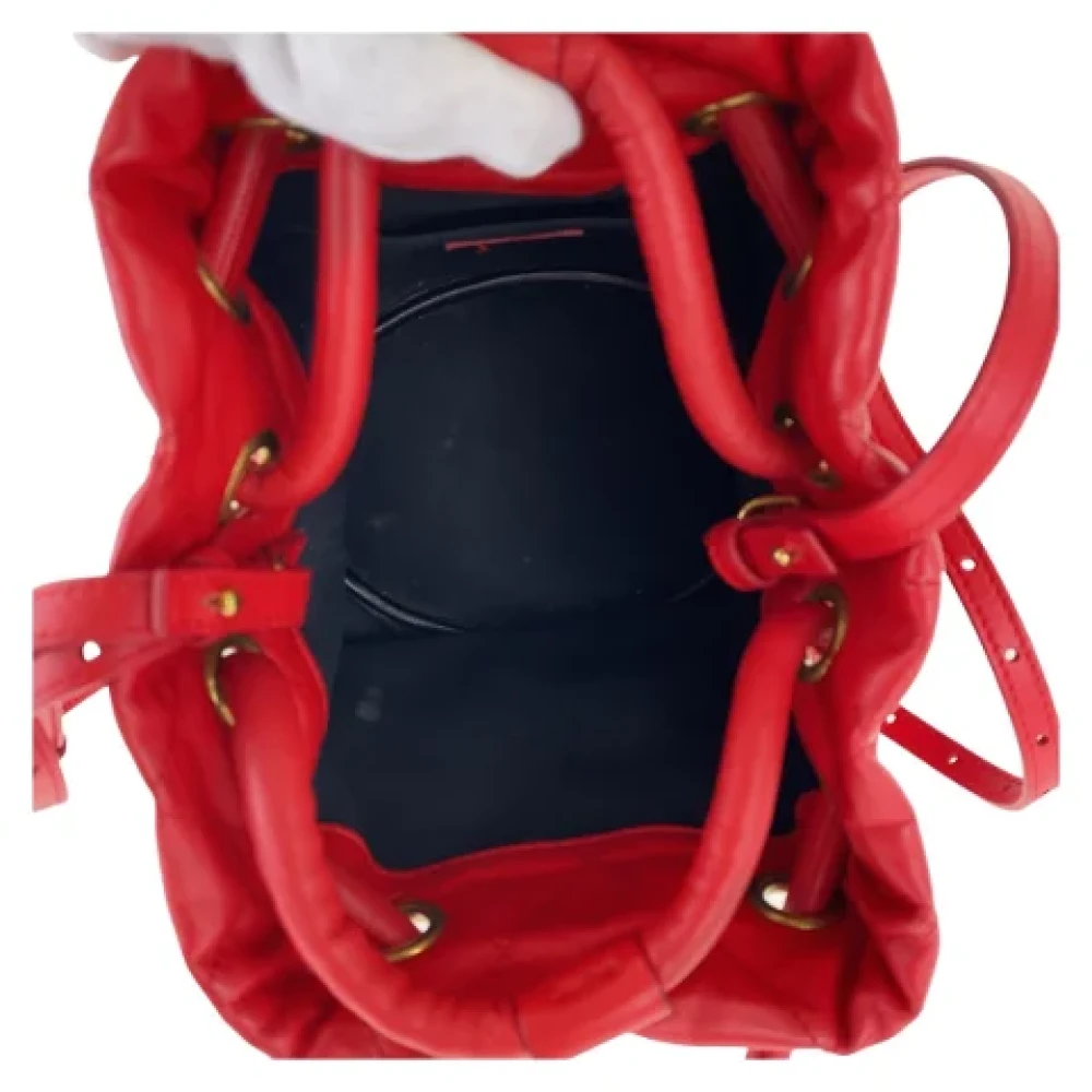 Balenciaga Vintage Pre-owned Leather crossbody-bags Red Dames