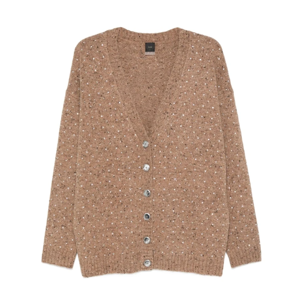 Pinko Women's Brown Stylish Jumpers Collection - Cardigans - L - Knitwear