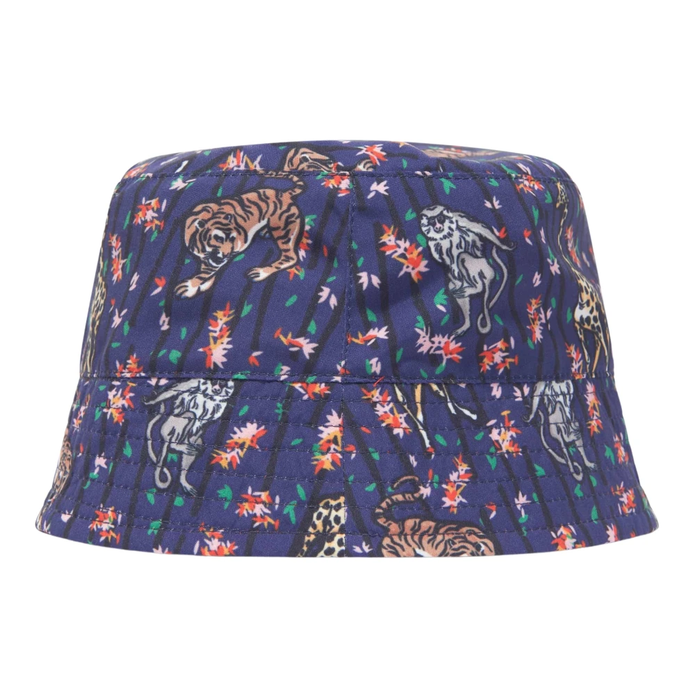 Kenzo Girls Multicolor Hats & Caps, 2 Y, Reversible Bucket Hat In Blue