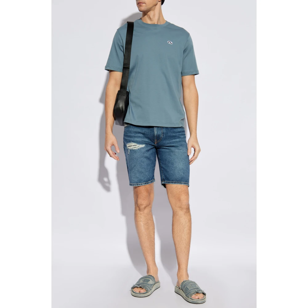 Diesel T-shirt T-Adjust-Doval-Pj Blue Heren