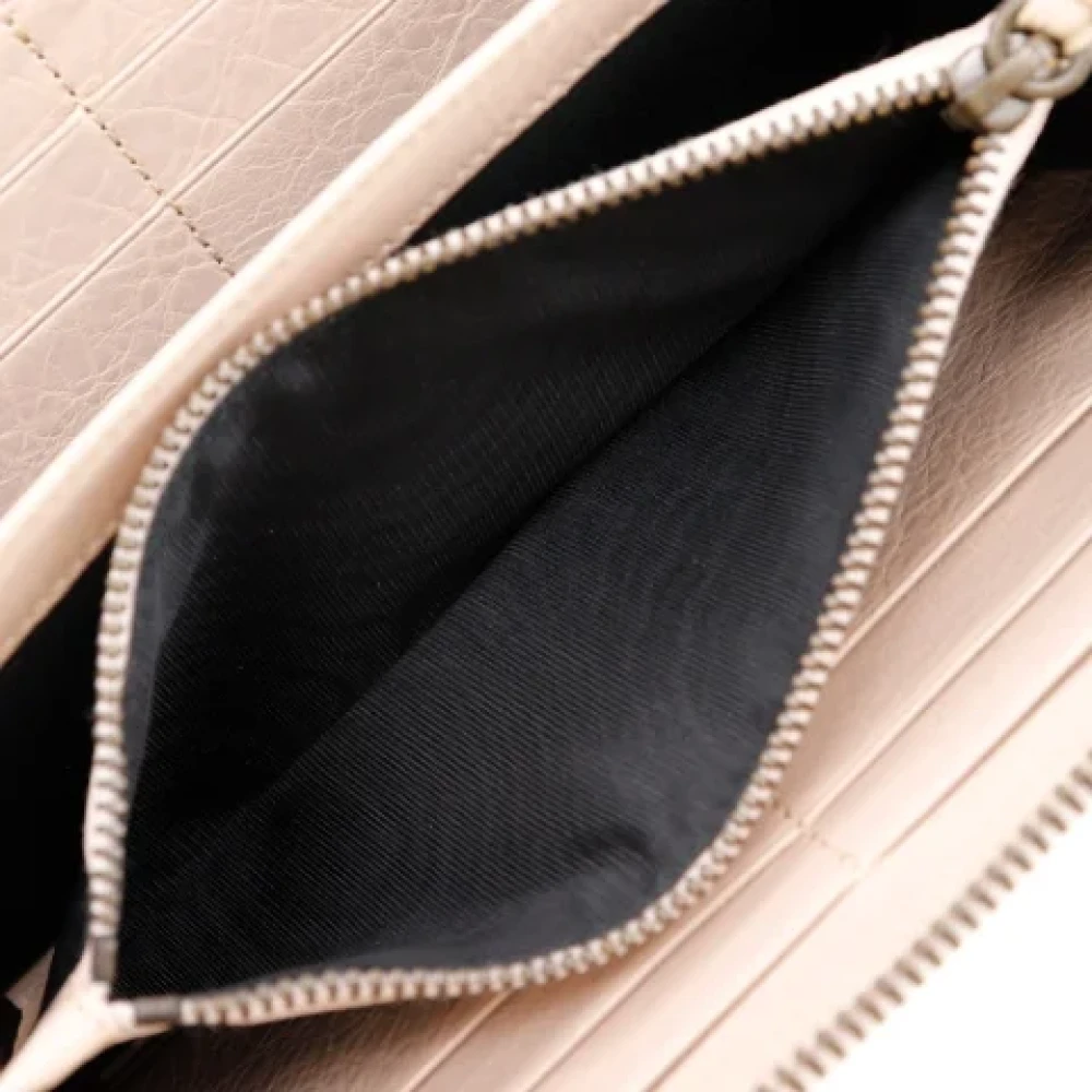 Balenciaga Vintage Pre-owned Leather wallets Beige Dames