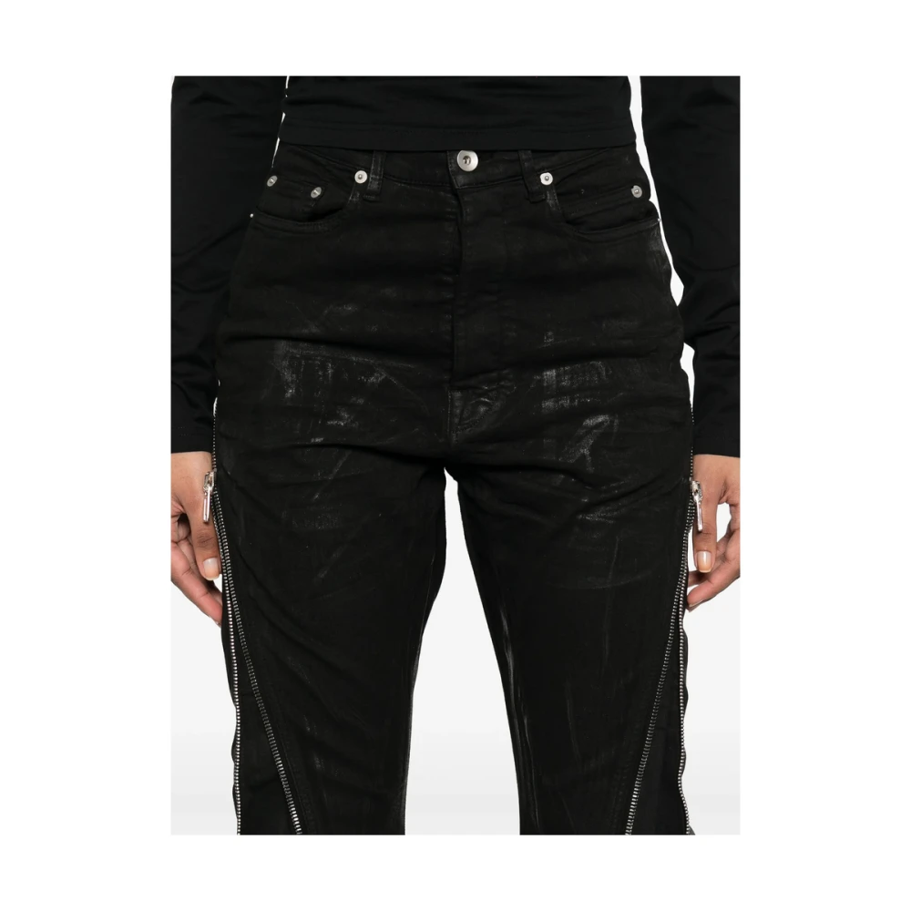 Rick Owens Zwarte Shadow Jeans Klassieke Stijl Black Dames