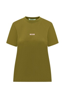 t-shirt-en-coton-vert-olive-avec-logo