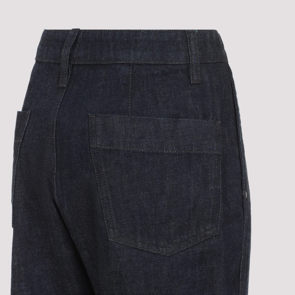 Lemaire Blauwe Broek voor Vrouwen Ss25 Blue Dames