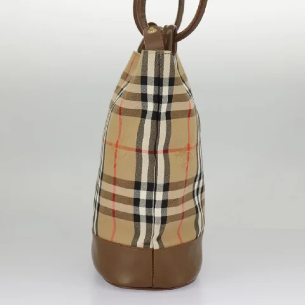 Burberry Vintage Pre-owned Canvas shoulder-bags Beige Dames