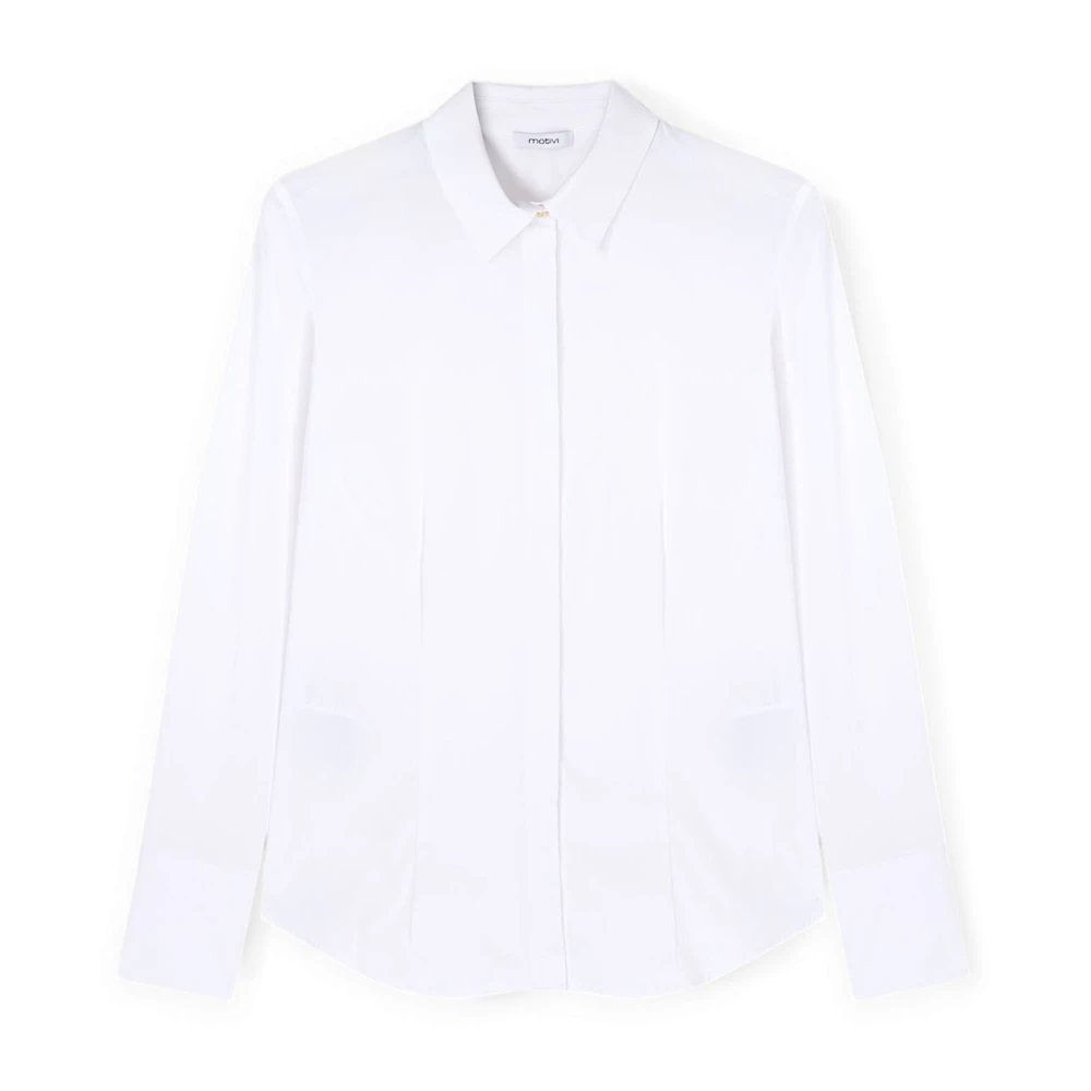 Motivi Overhemdblouse van popeline White Dames
