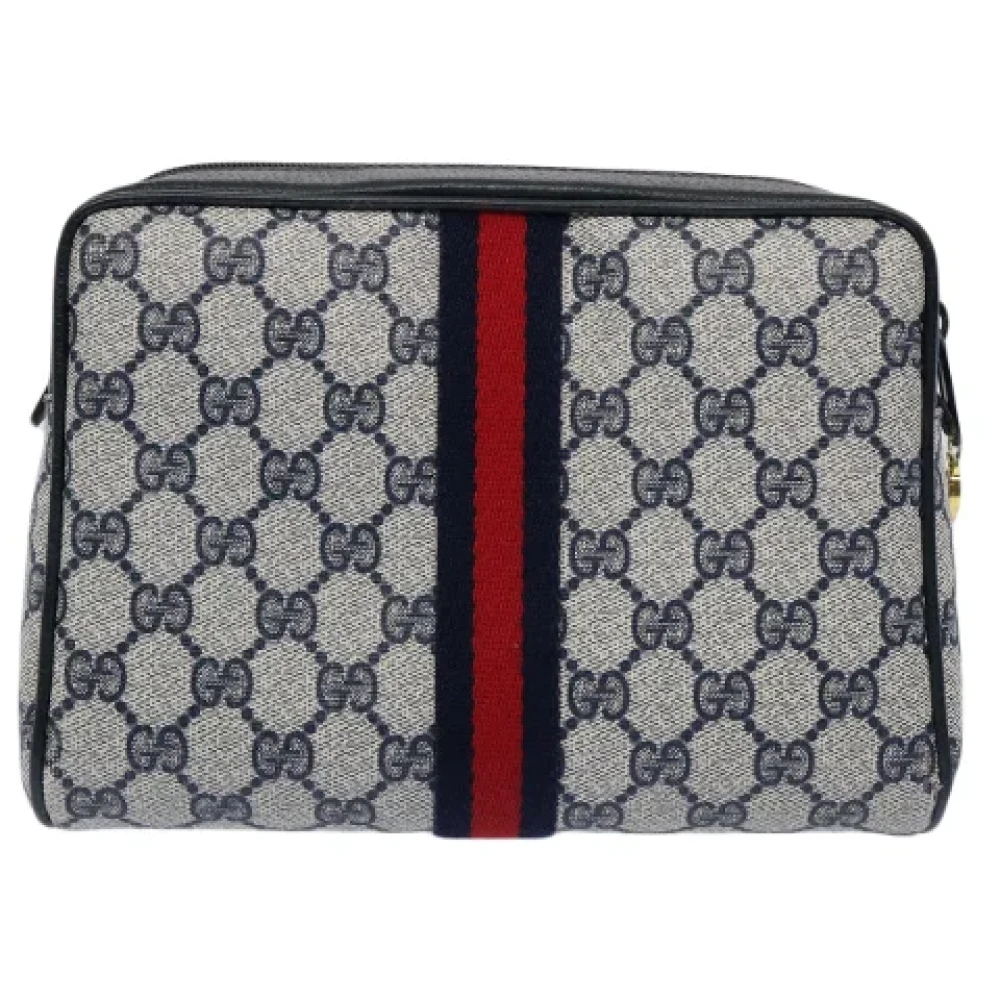 Gucci Vintage Pre-owned Canvas clutches Blue Dames