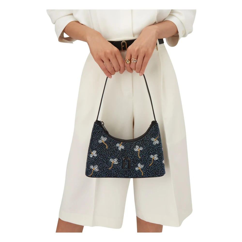 Furla Diamanten Schoudertas Mini Black Dames
