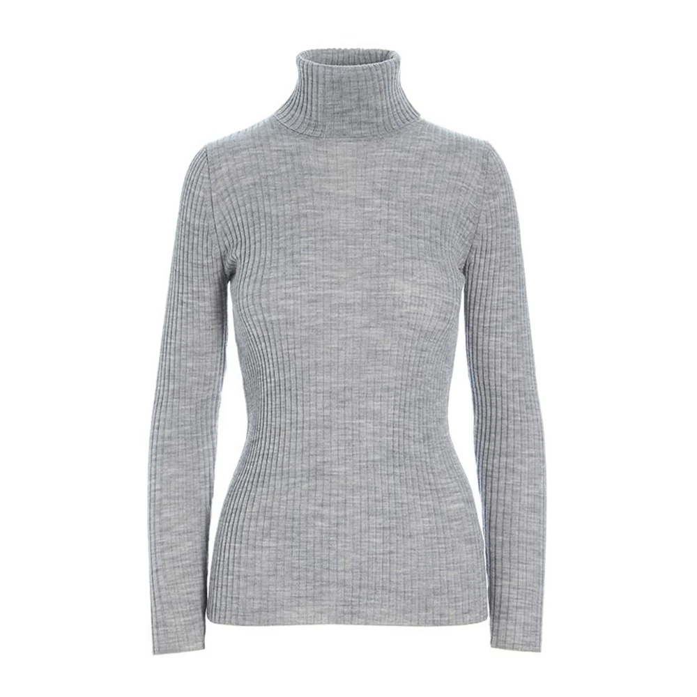 Bitte Kai Rand Grijze Melange Wollen Coltrui Gray Dames