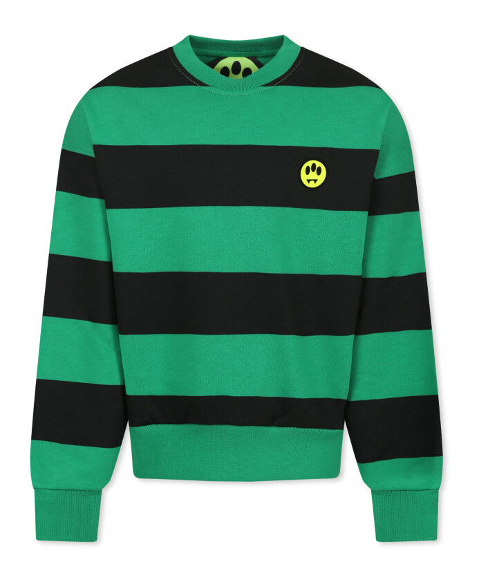 sweat-shirt-raye-avec-smiley-jaune