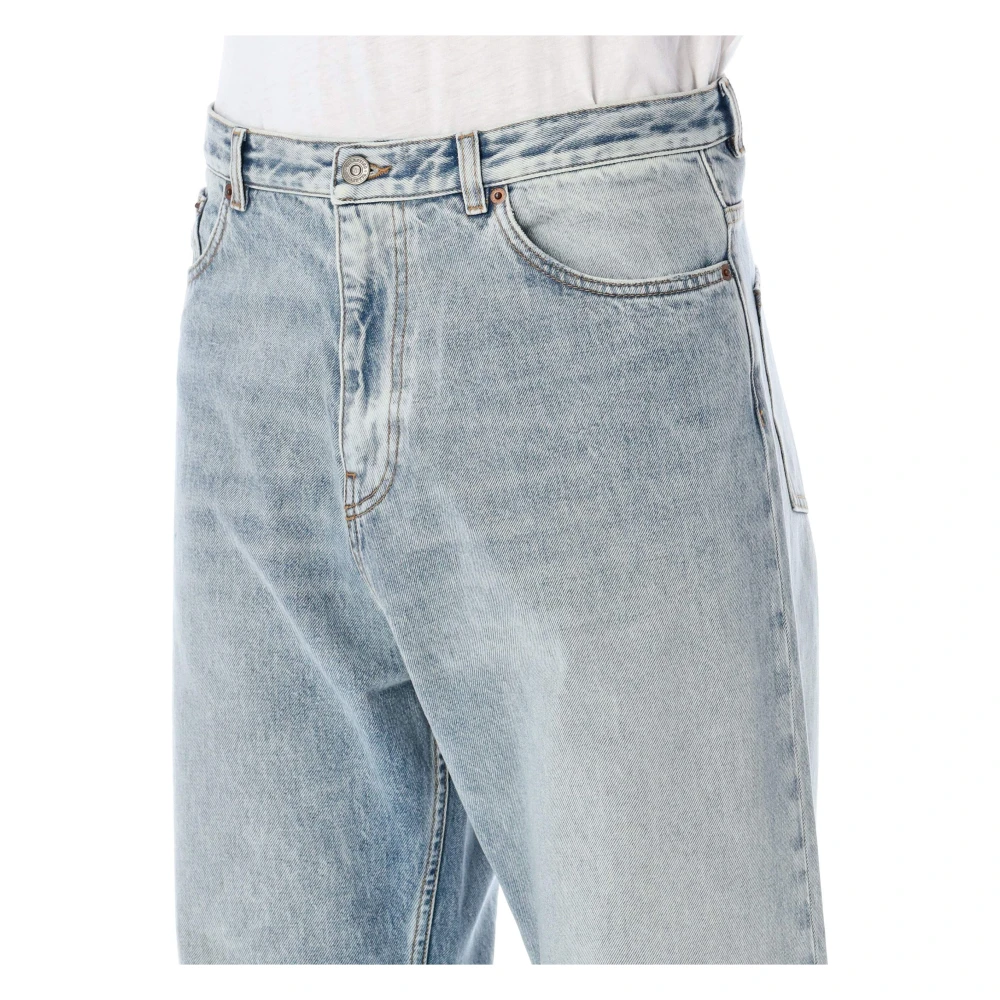 Valentino Garavani Denim Broek met Omgeslagen Zoom Blue Heren