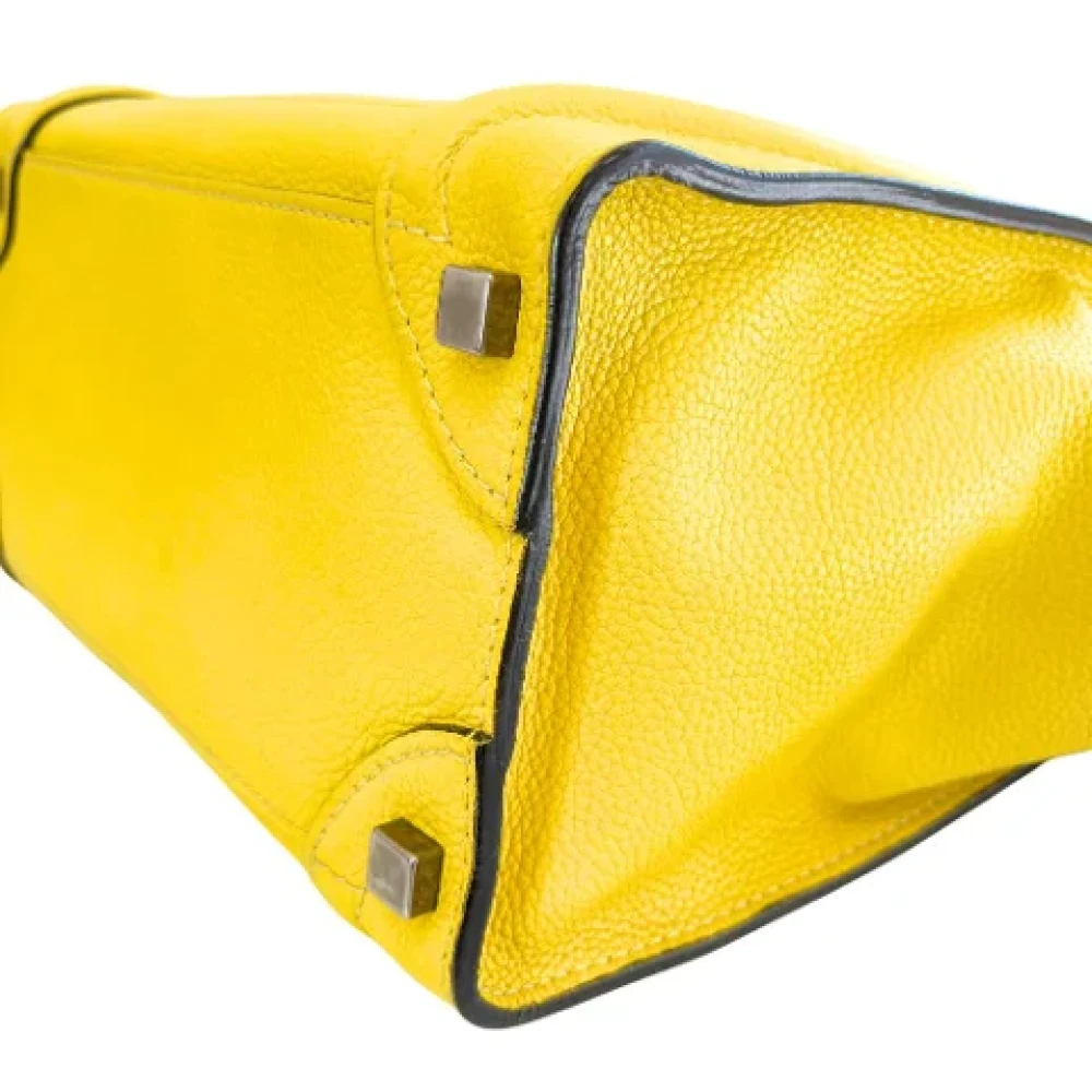 Celine Vintage Pre-owned Leather celine-bags Yellow Dames