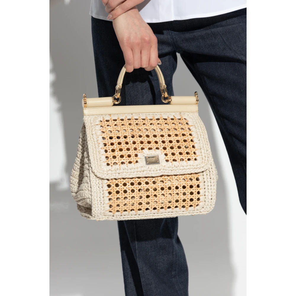 Dolce & Gabbana Schoudertas Sicily Beige Dames