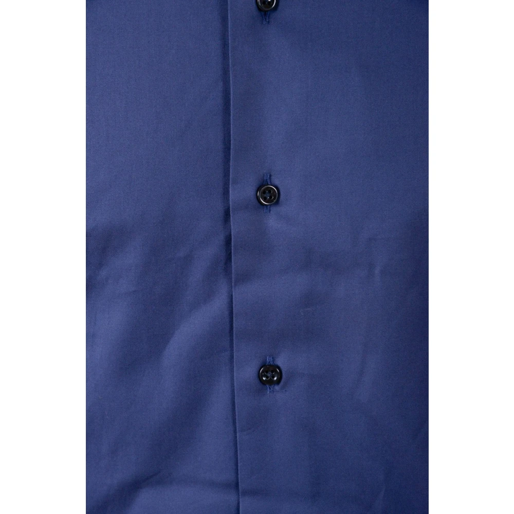 Armani Klassieke Witte Overhemd Blue Heren