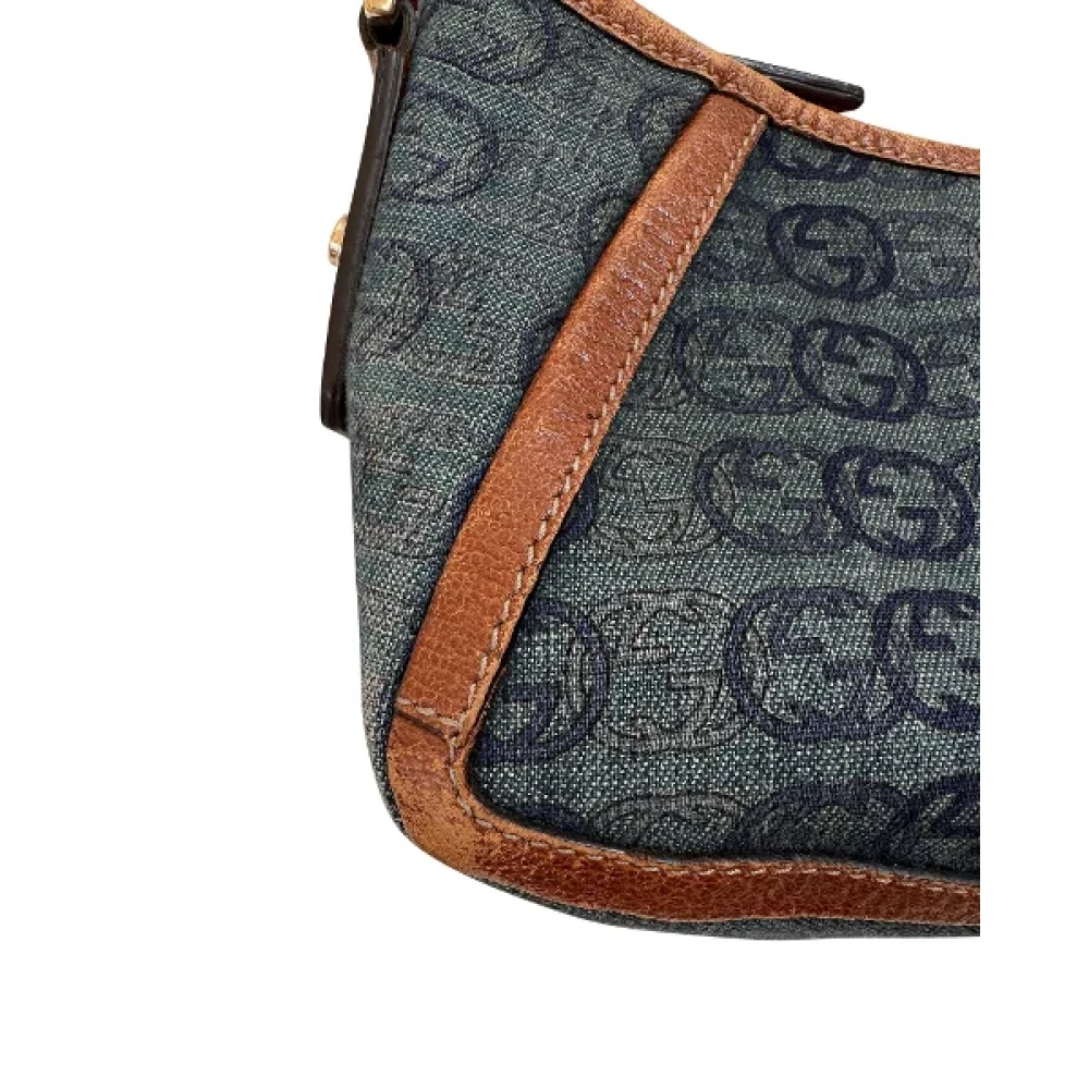 Gucci Vintage Pre-owned Cotton handbags Blue Dames