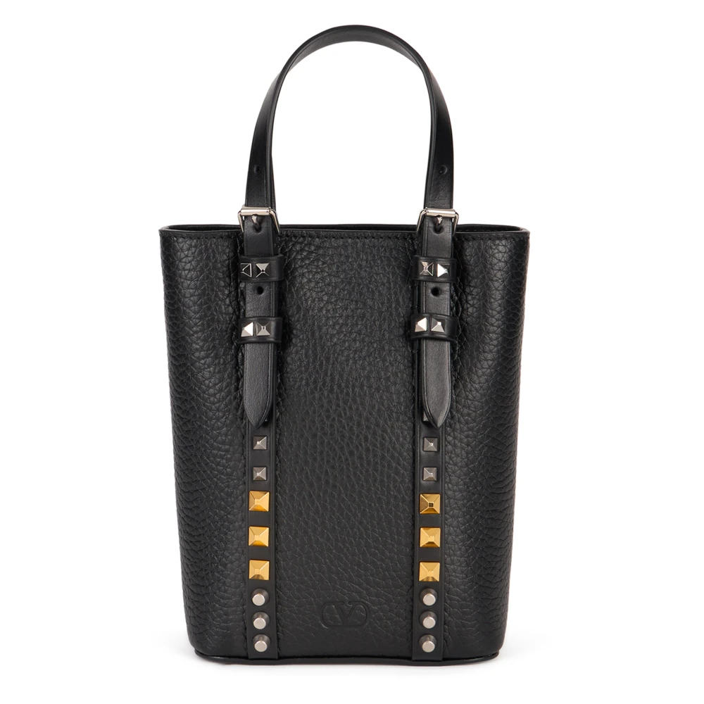 Valentino Garavani Shopping Bags, Male, One Size, Rockstud Bucket Bag Black