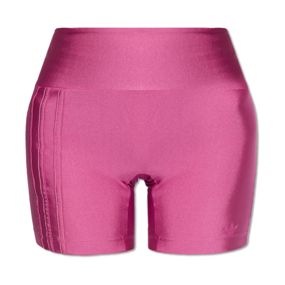 Adidas Originals Beskurna leggings med logotyp Pink, Dam