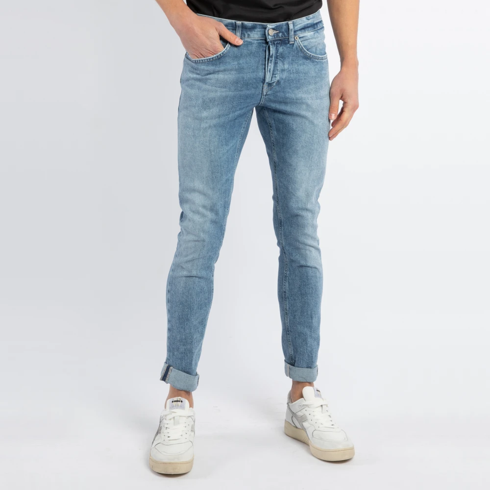 Dondup Blauwe Skinny Fit Jeans Blue Heren