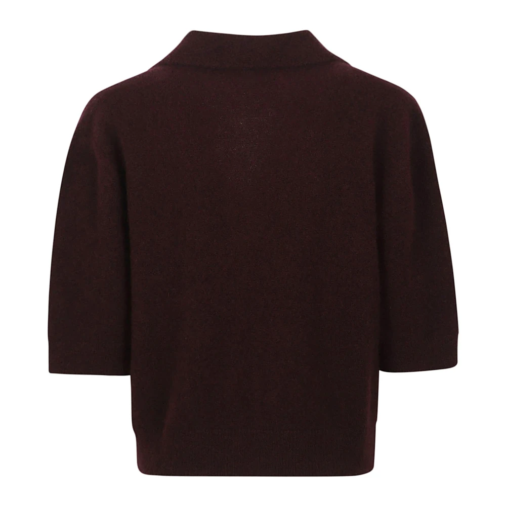 Laneus Kasjmier Zijde Mix Bordeaux T-shirts Polos Red Dames