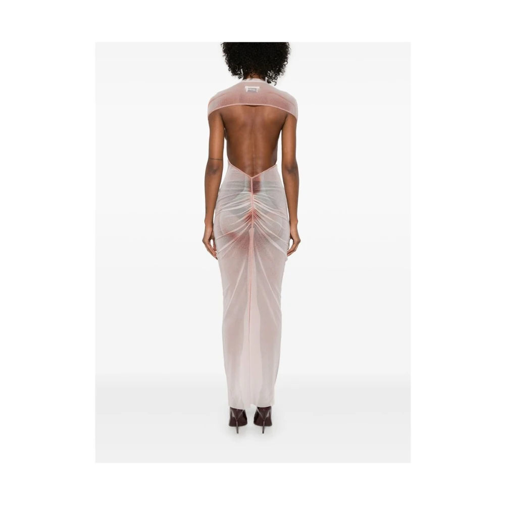 Jean Paul Gaultier Blush Pink Logo Print Jurk Pink Dames