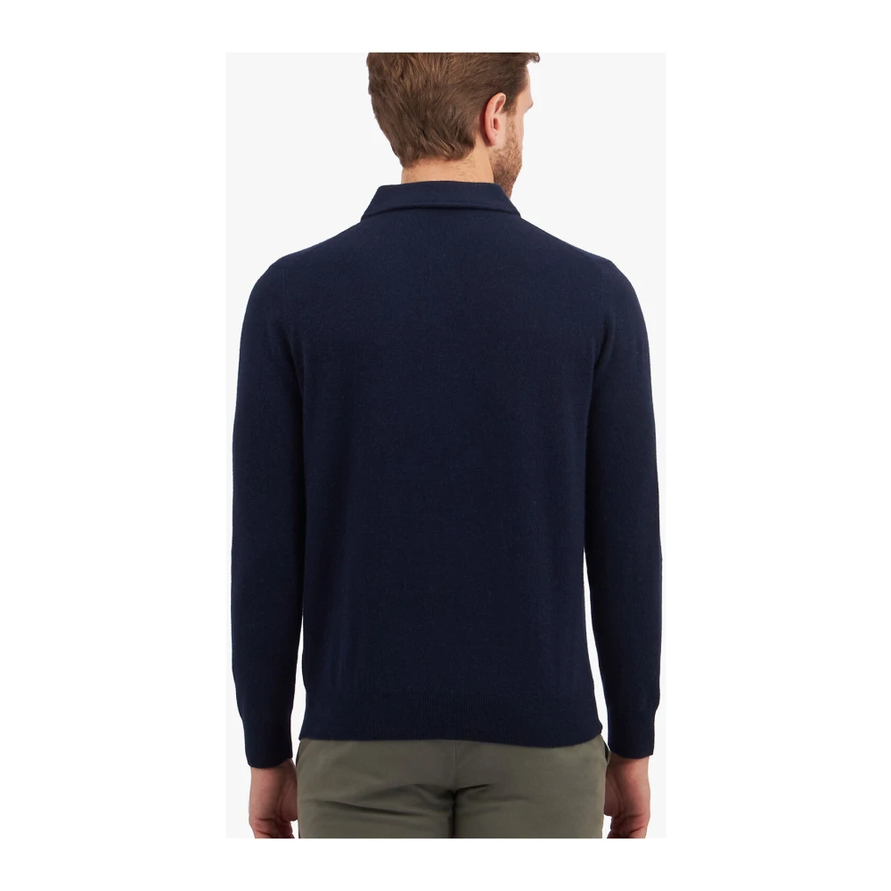 Brooks Brothers Navy Polotrui van Wol-Kasjmiermix Blue Heren