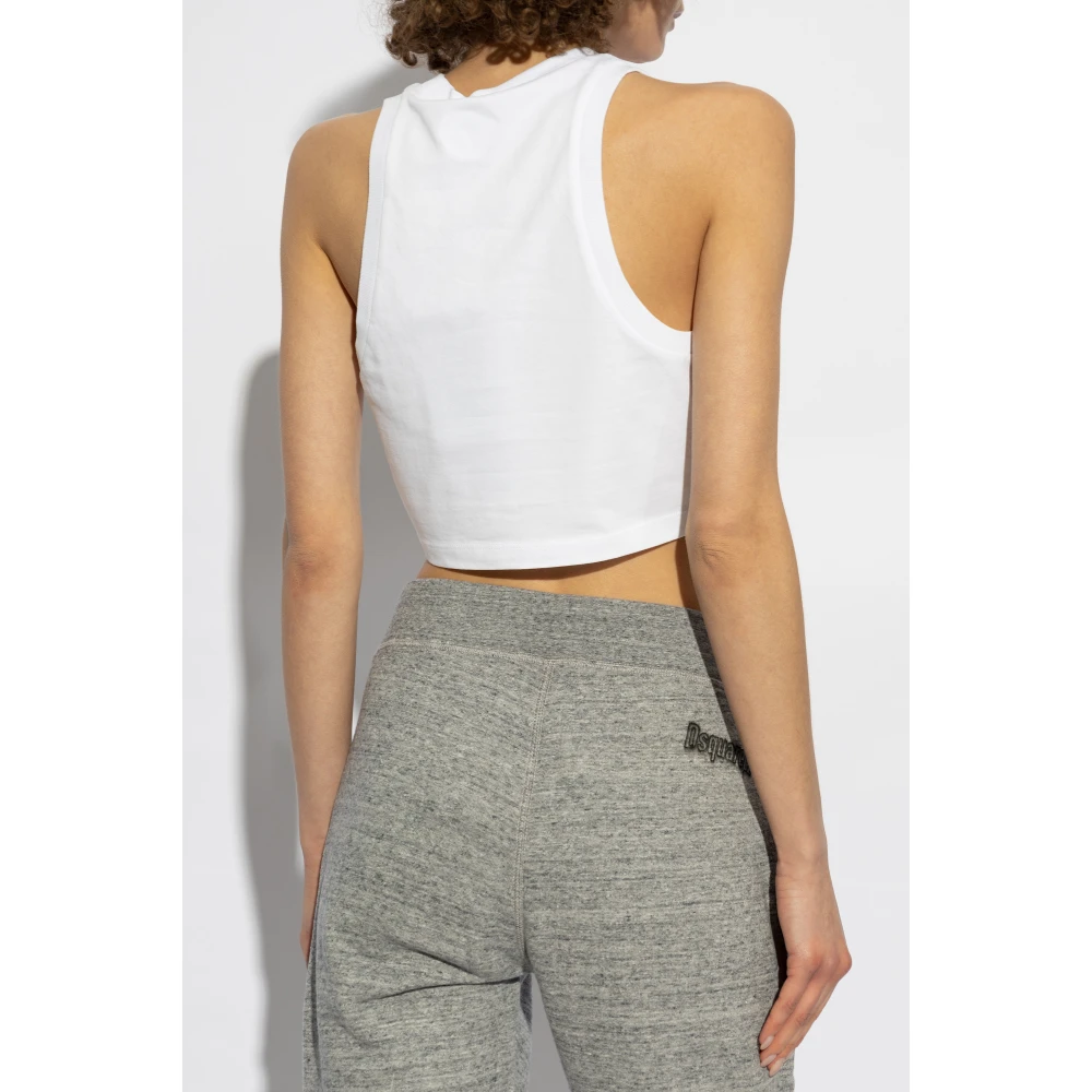 Dsquared2 Korte mouwloze top White Dames