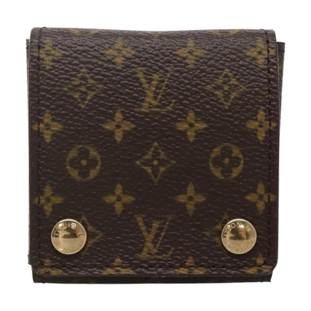 Louis Vuitton Vintage Unisex Brown Pre-Owned Monogram Coated Canvas Compact Wallet