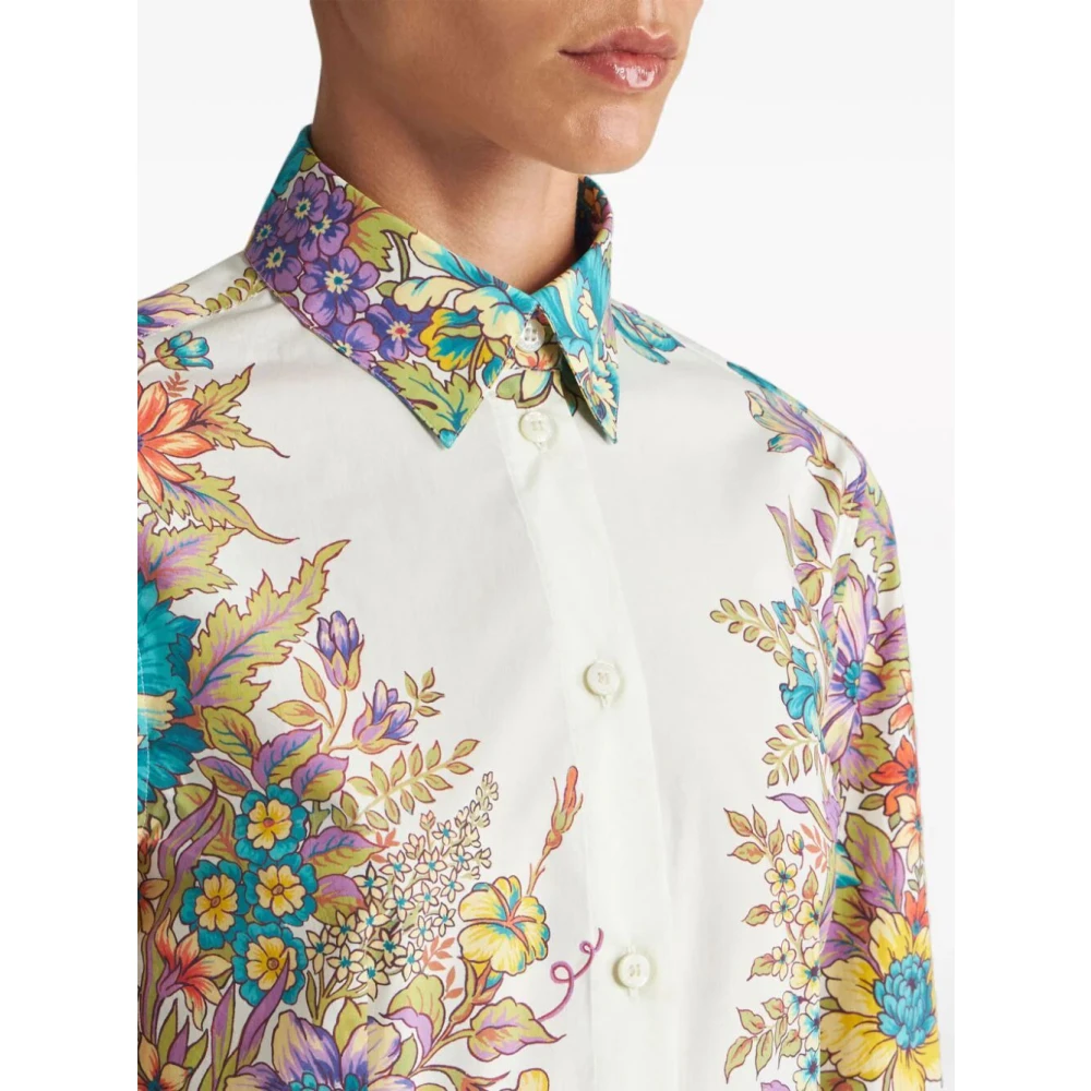 ETRO Wit Print Shirt Multicolor Dames