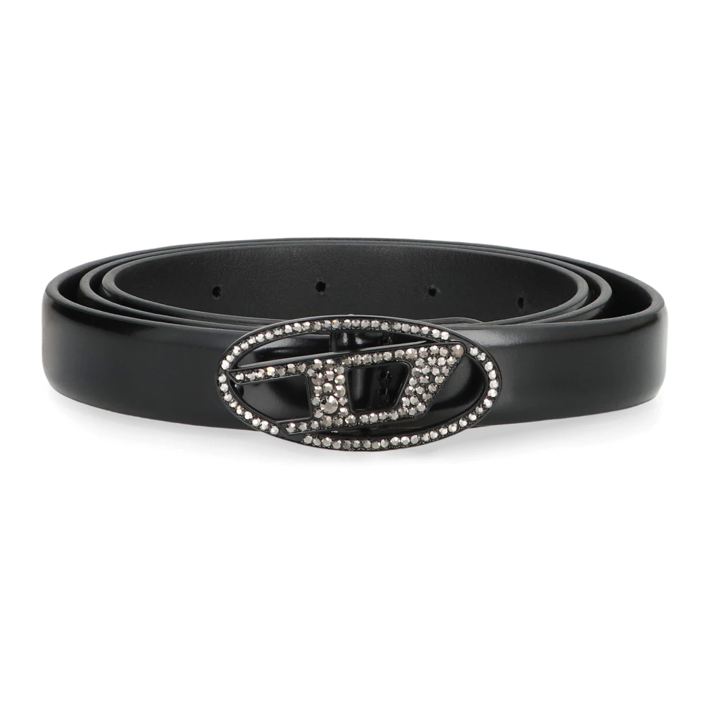 Diesel Women's Black B-1Dr Strass 20 - Belts - 90 Cm - Accessories