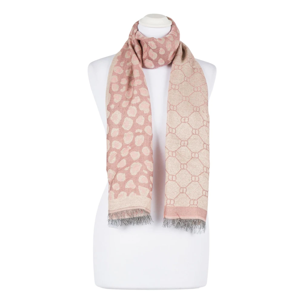 Twinset Roze Sjaal met Franjes Pink Dames