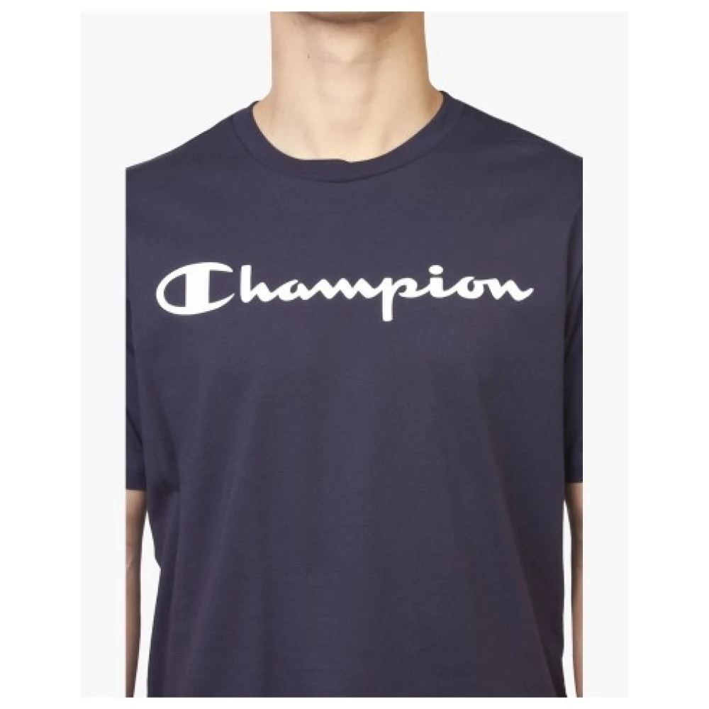Champion Heren Lichtgewicht Katoenen T-Shirt Blue Heren