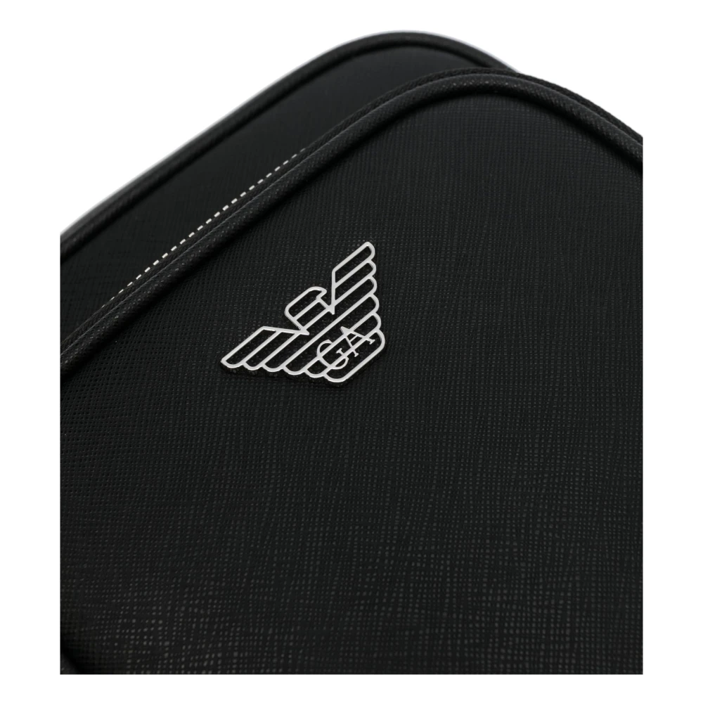 Emporio Armani Stijlvolle Messenger Tas Black Heren