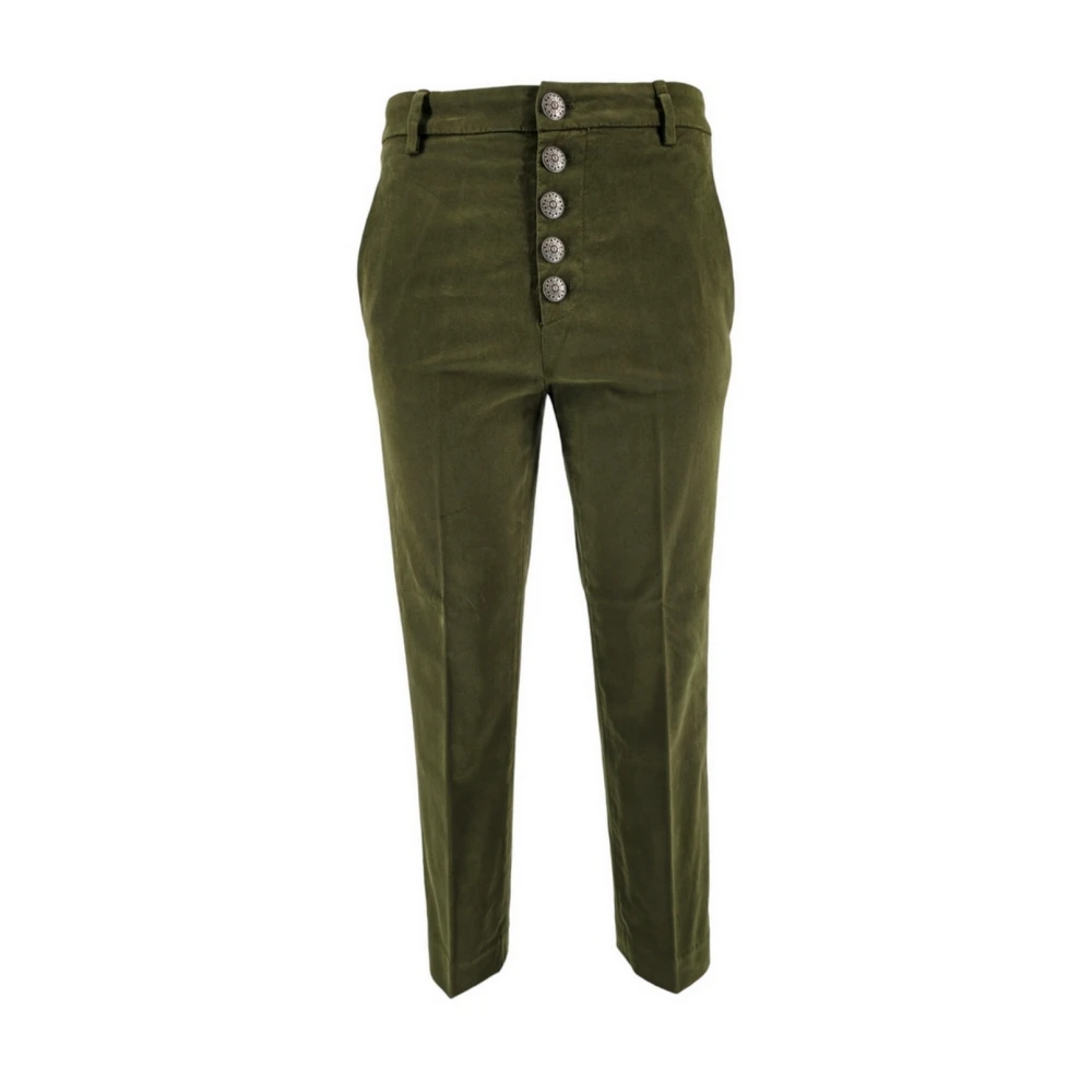 Dondup Militaire Gabardine Broek Green Dames