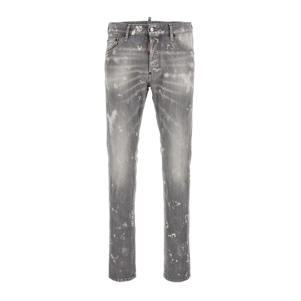 Dsquared2 Men's Gray Slim-Fit Jeans,, Italian Jeans Trousers Made In Italy Medium