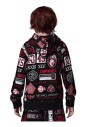 sweat-a-capuche-noir-french-terry-imprime