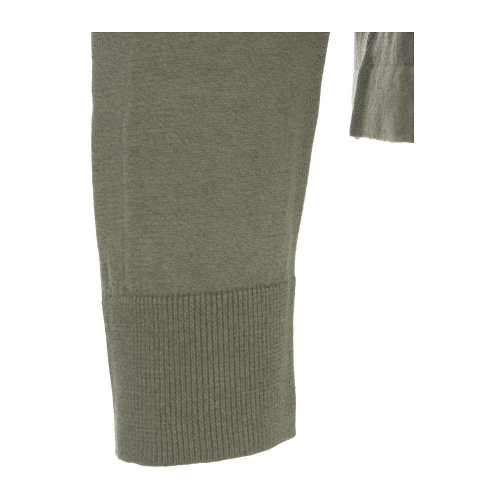 Paolo Pecora Groene Crew Neck Sweater Ss25 Green Heren