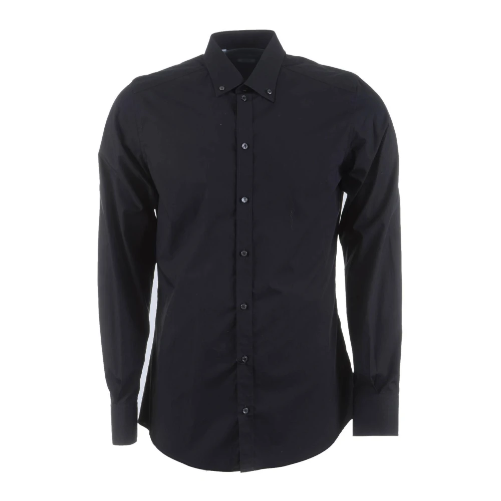 Dolce & Gabbana Heren Overhemd Lange Mouwen Martini Collection Black Heren
