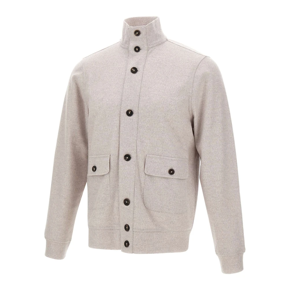 Filippo De Laurentiis Merino Wol Beige Jas Beige Heren